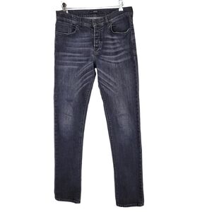 BOGGI Milano Black Button Fly Slim Straight Leg Claude Jeans Size 34